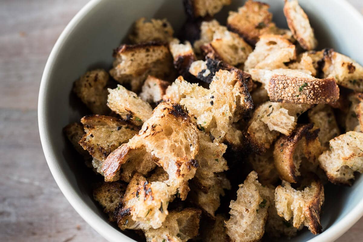 Leftover Sourdough Bread: Croutons and Breadcrumbs