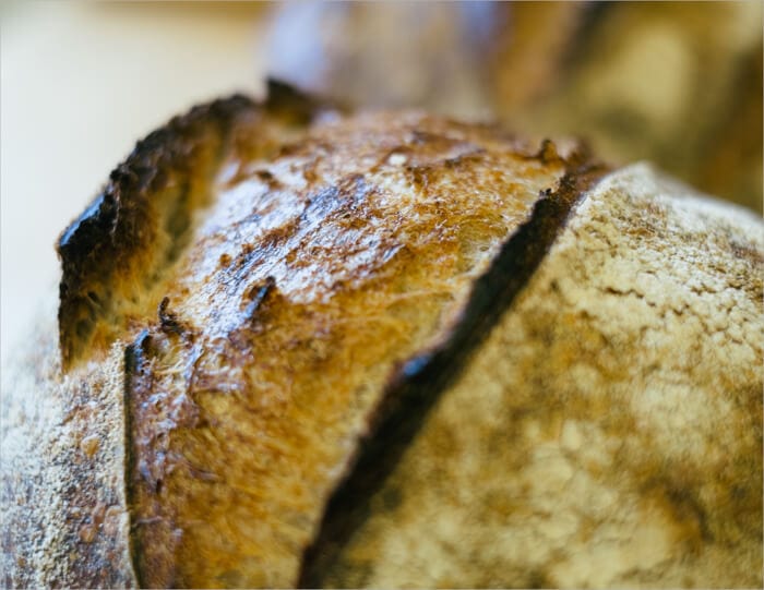 Tartine sourdough "ears"