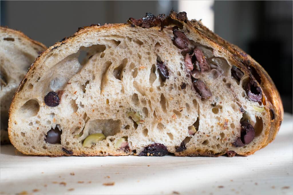 Tartine olive sourdough bread