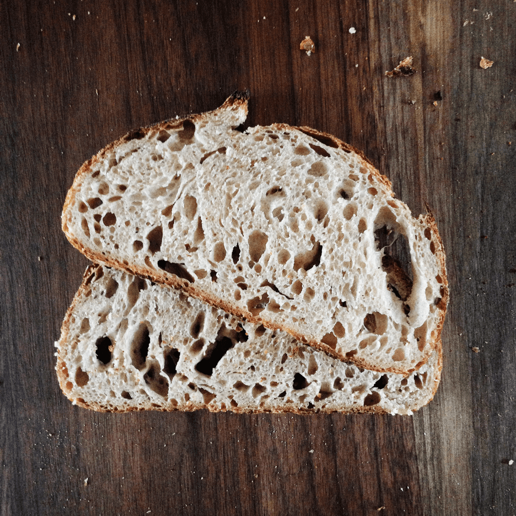 Sourdough Bread With 60% Hydration Baked In Dutch Oven