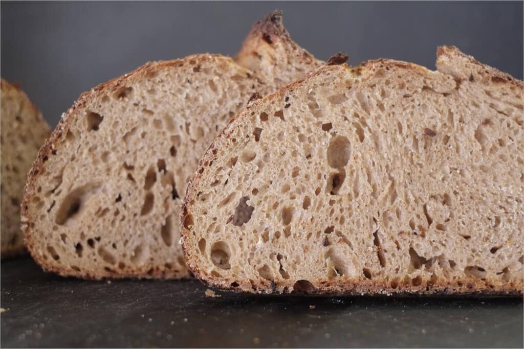 Ninety-five percent whole grain crumb shot