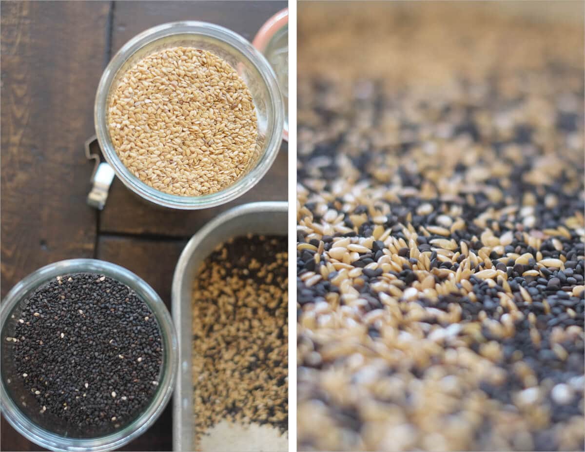 Sesame and flax seeds