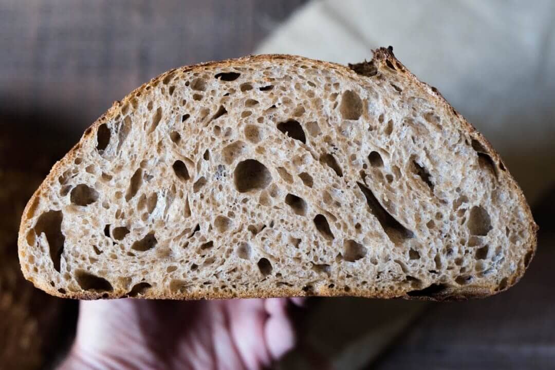 Fifty-percent whole wheat crumb