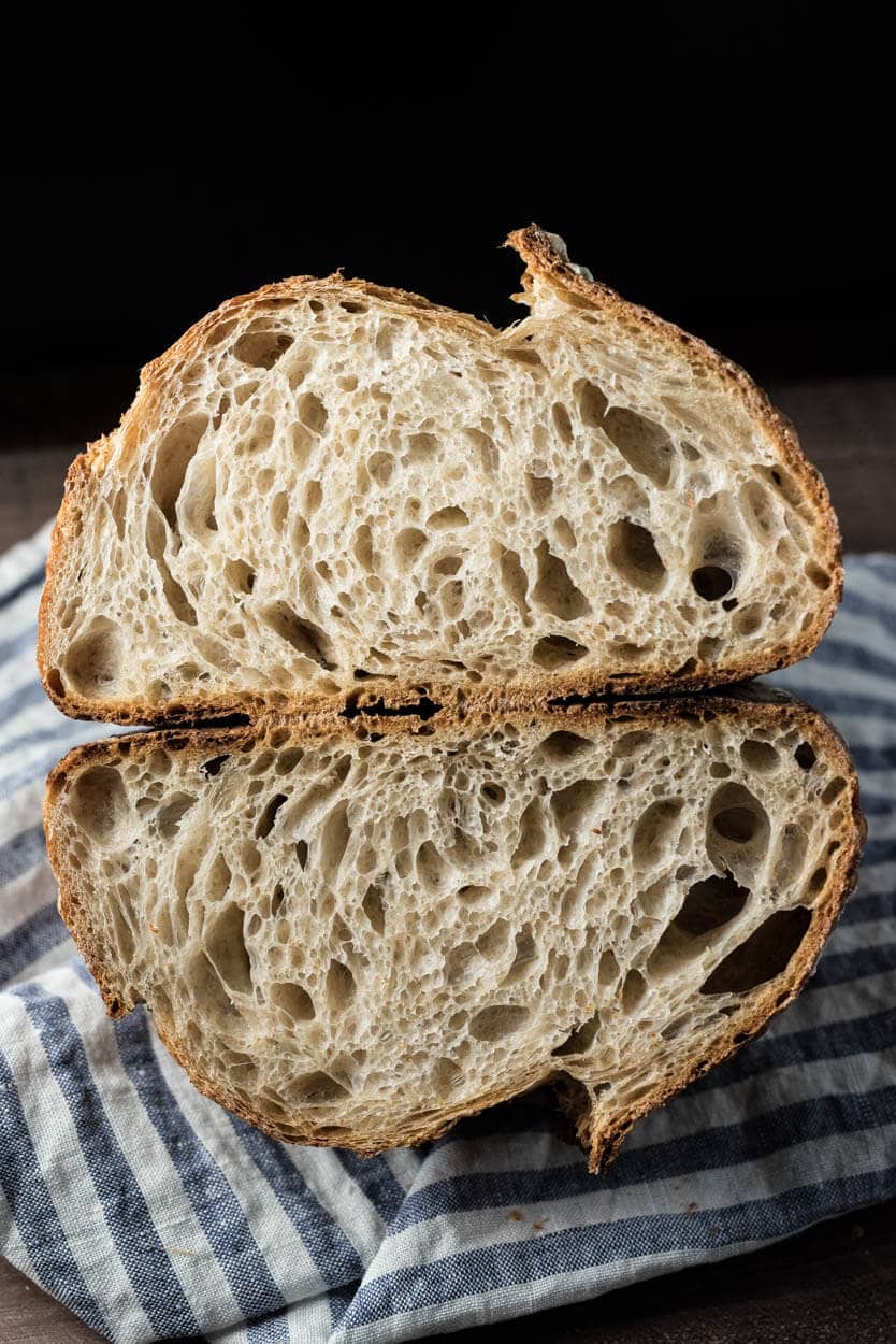 the perfect loaf sourdough crumb from liquid levain