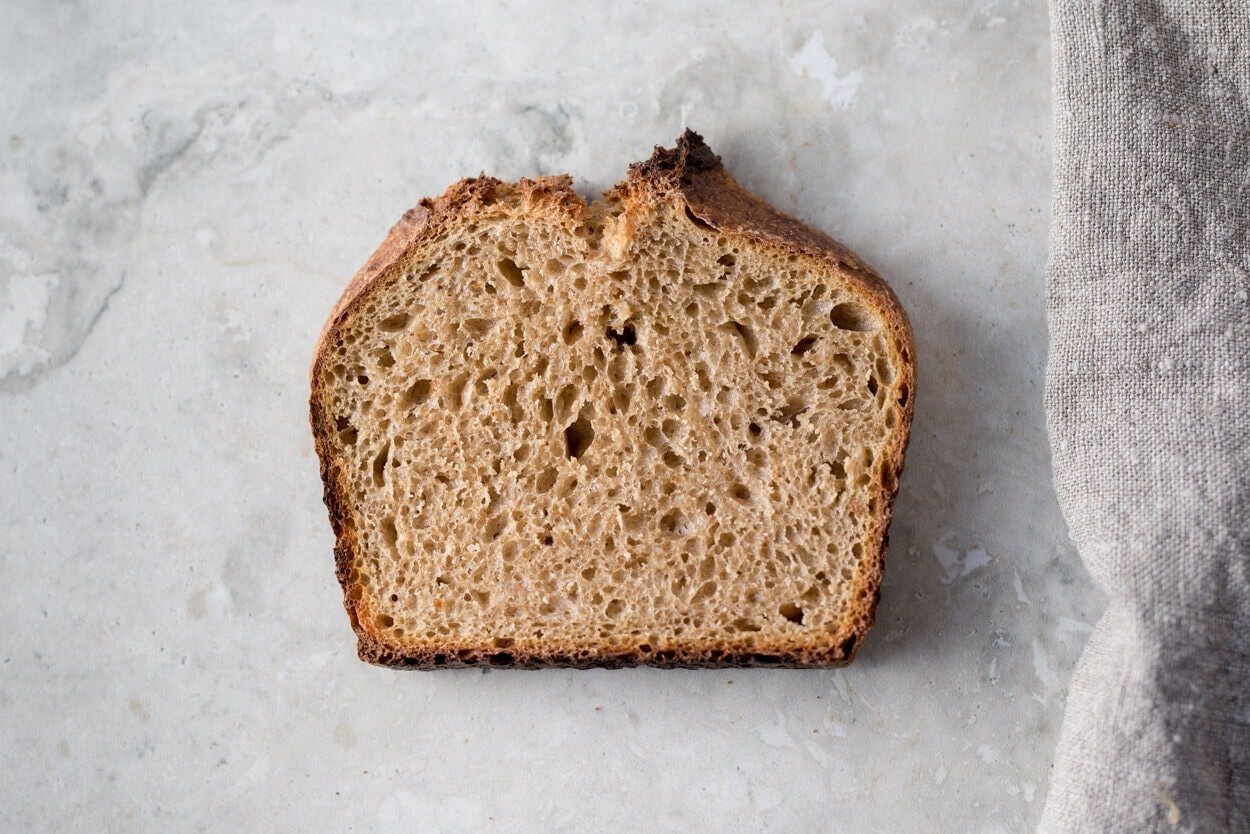 Whole Wheat Sourdough Sandwich Bread