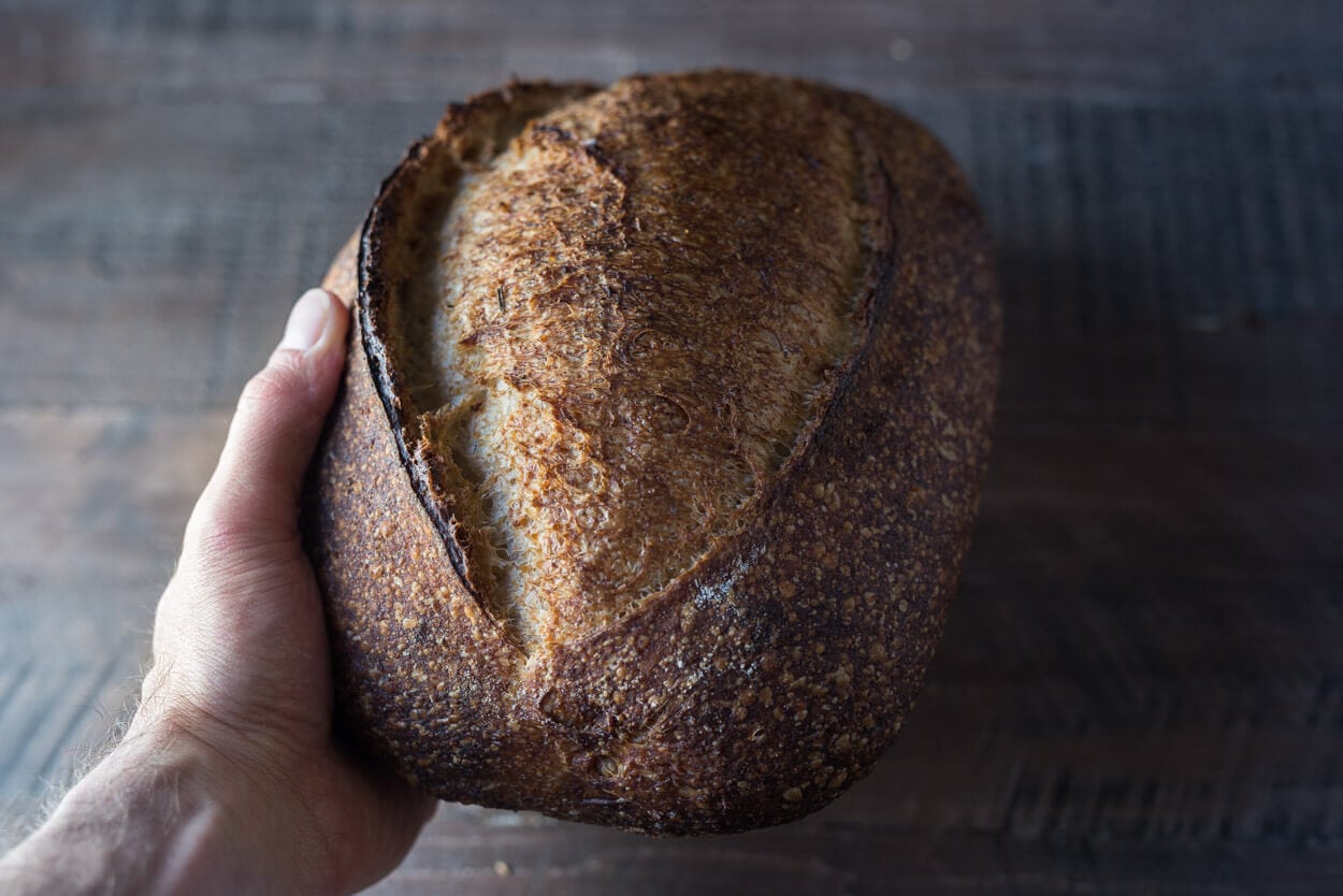 the perfect loaf polenta rosemary sourdough