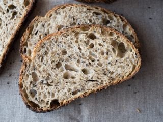 seeded sourdough crumb