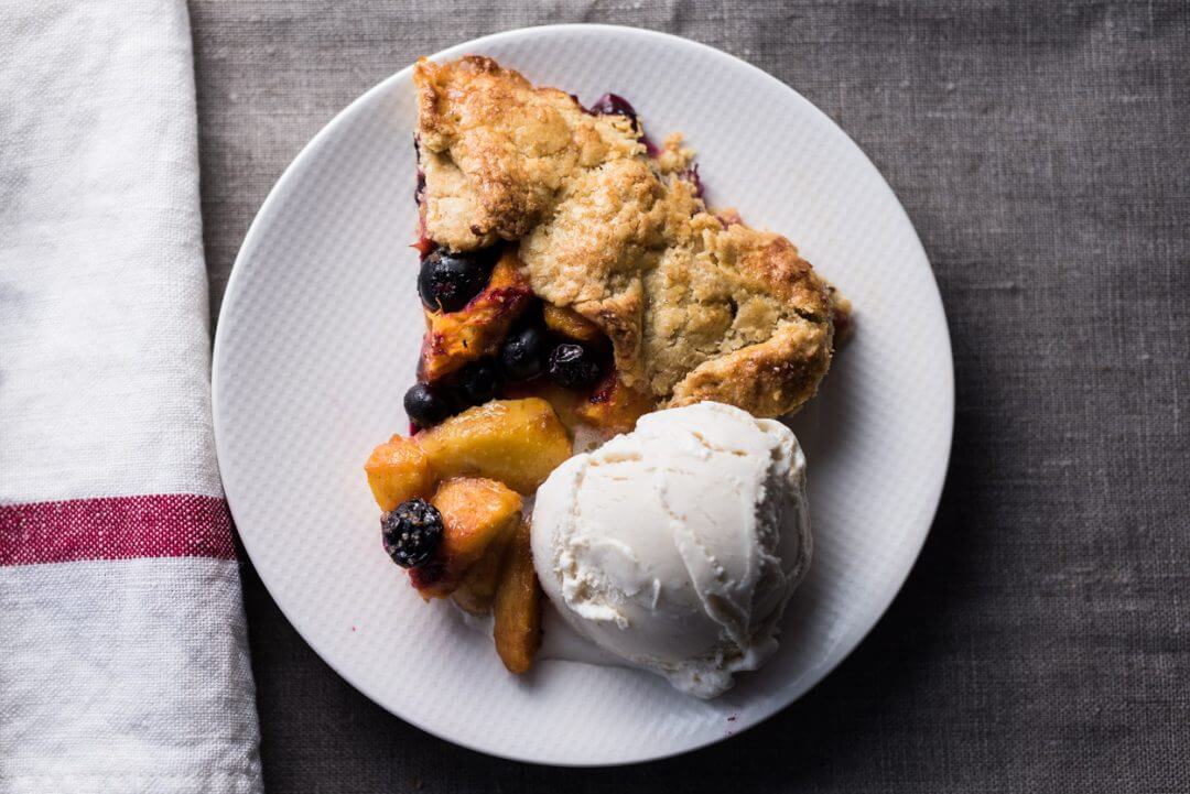 sourdough galette with vanilla ice cream