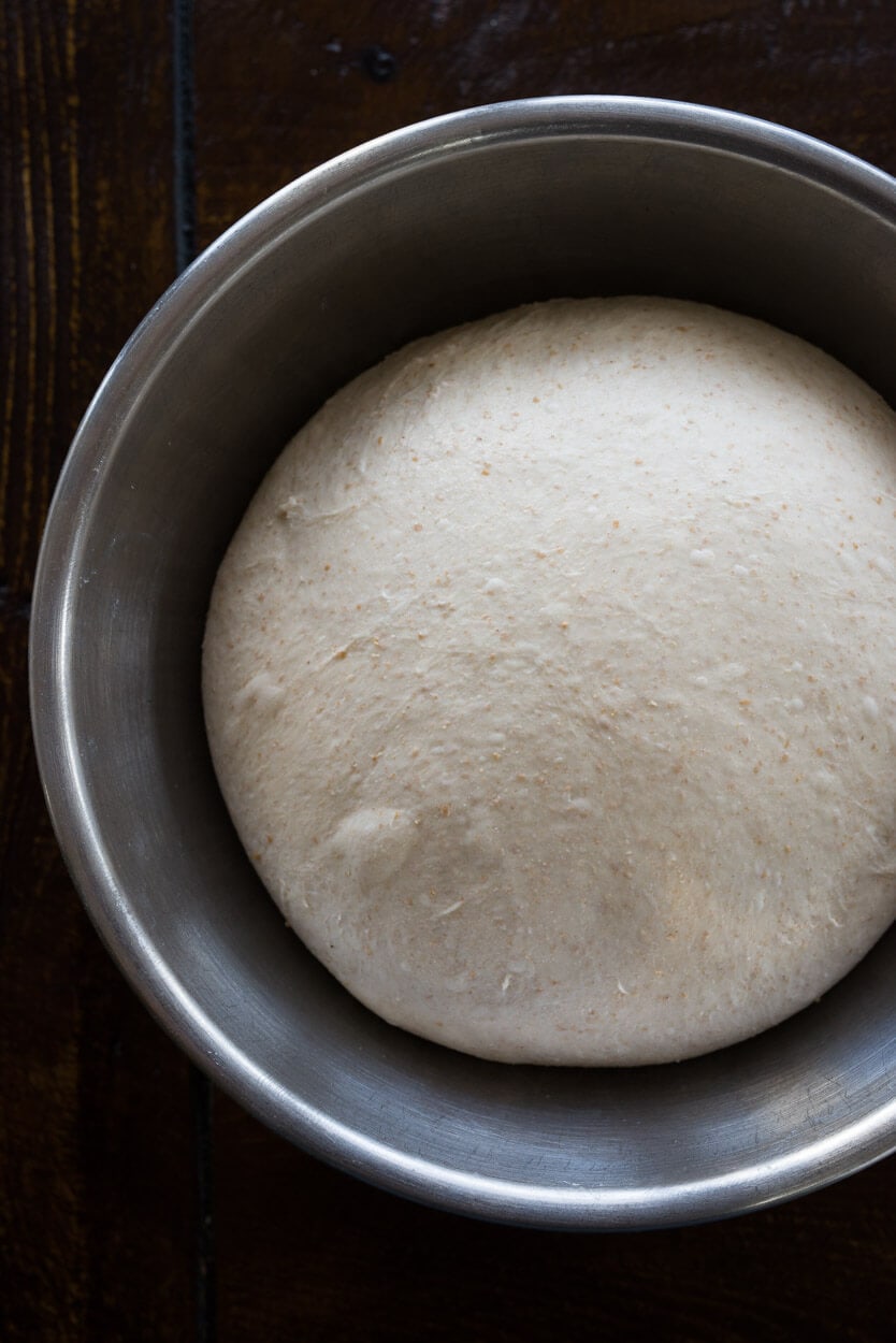 sourdough pizza dough end of bulk