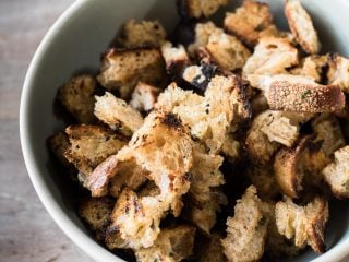 leftover sourdough bread croutons