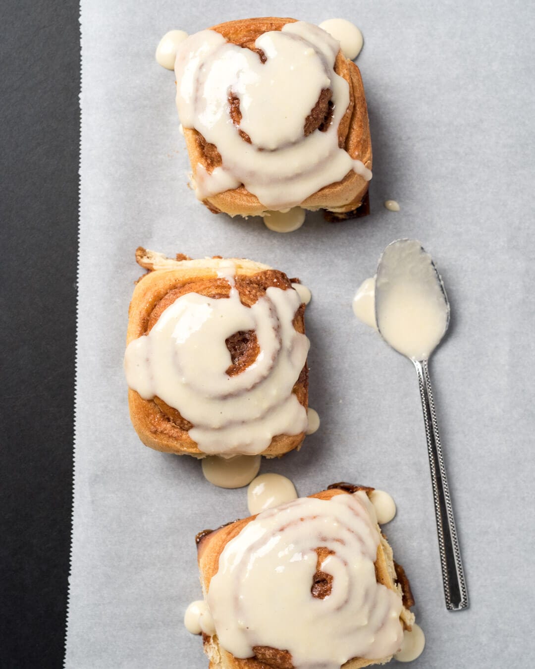 Sourdough Cinnamon Buns with glaze