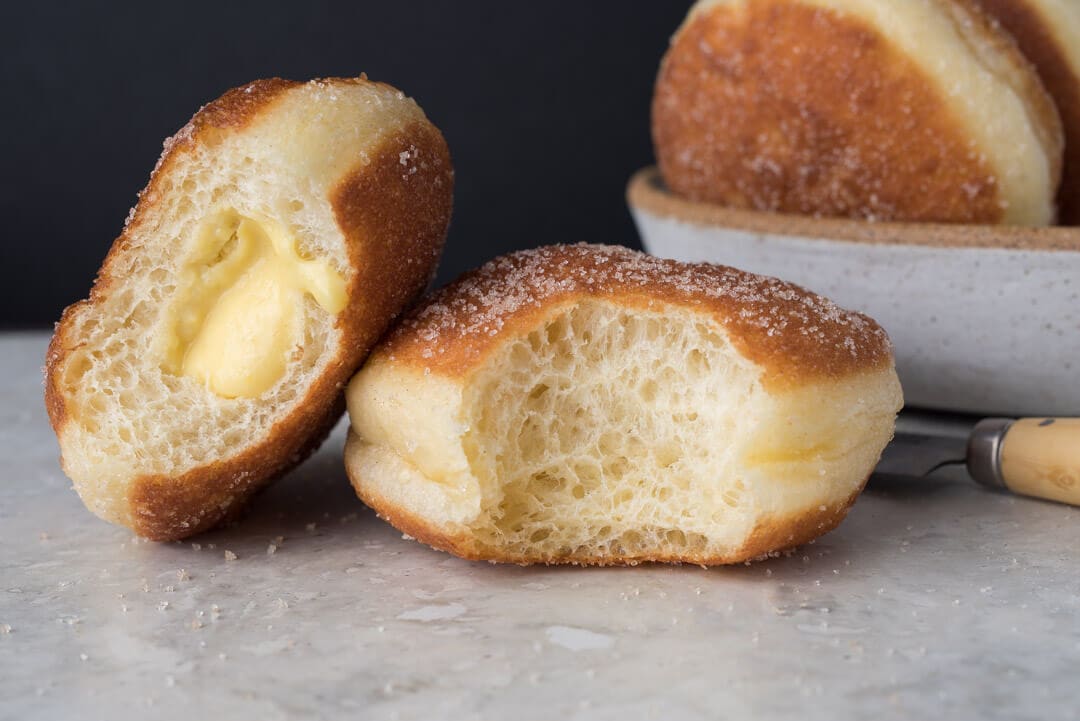 Naturally Leavened Bomboloni (Doughnuts) via @theperfectloaf