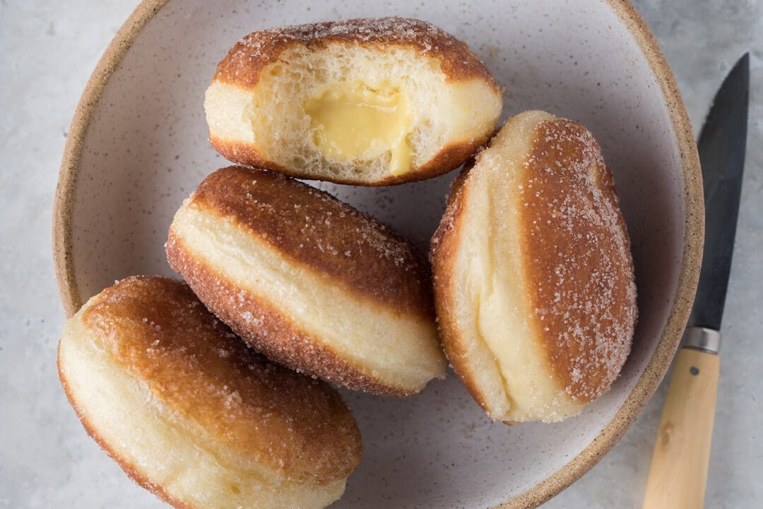 Naturally Leavened Bomboloni (Doughnuts) via @theperfectloaf