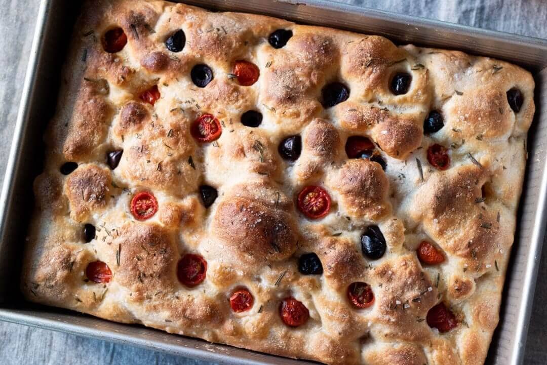 A Simple Focaccia via @theperfectloaf