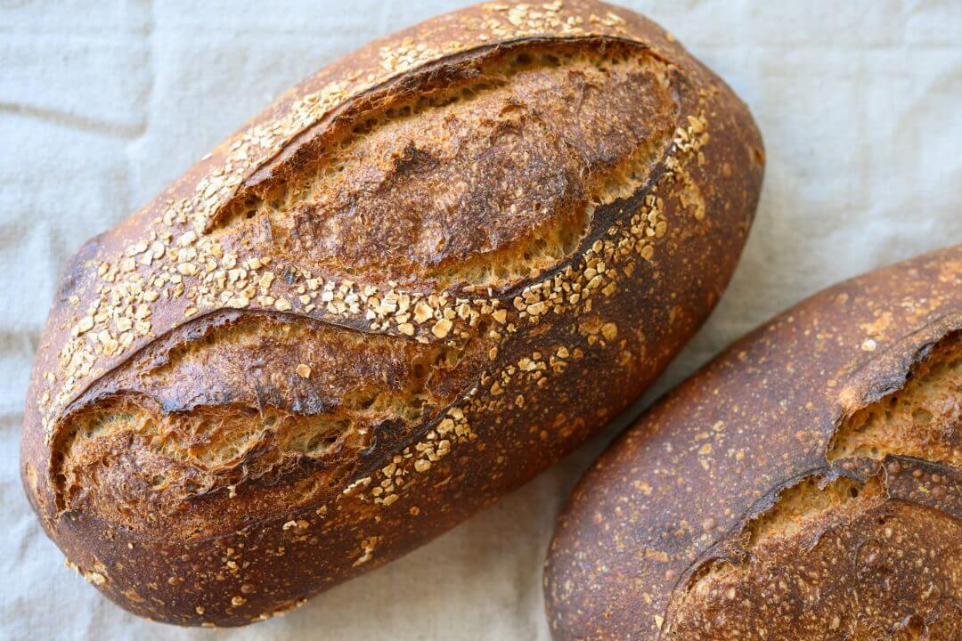 Spelt, rye, whole wheat sourdough