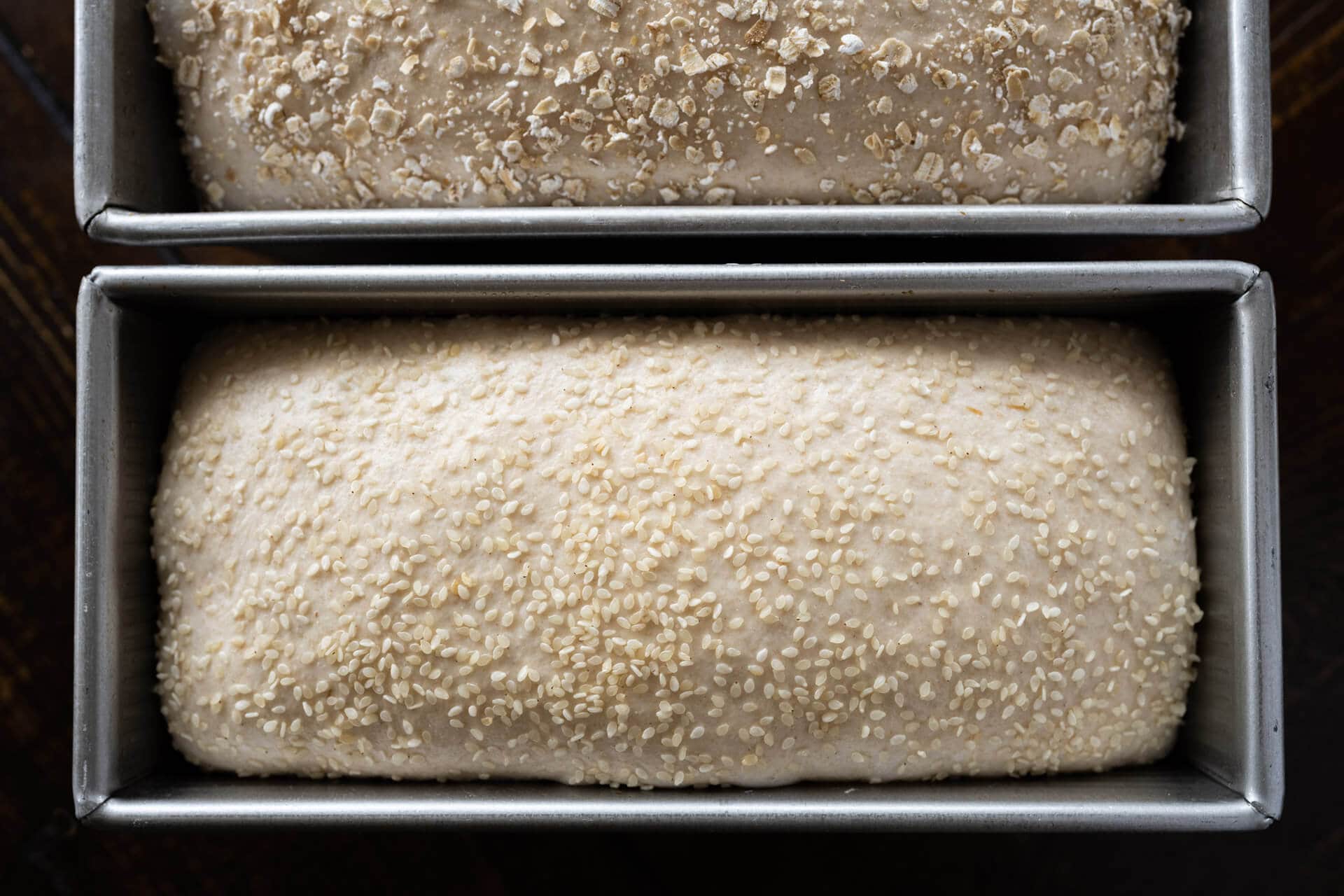 Fully proofed sourdough sandwich bread with pre-cooked flour (tangzhong)
