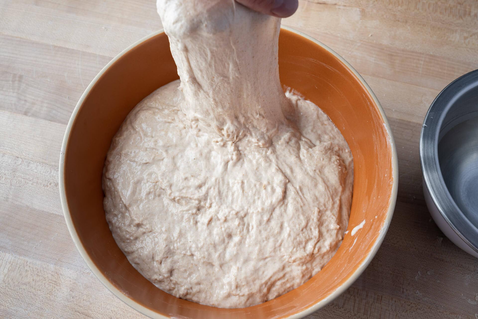 Come fare l'autolisi: autolisi di 1 ora su un impasto non lievitato