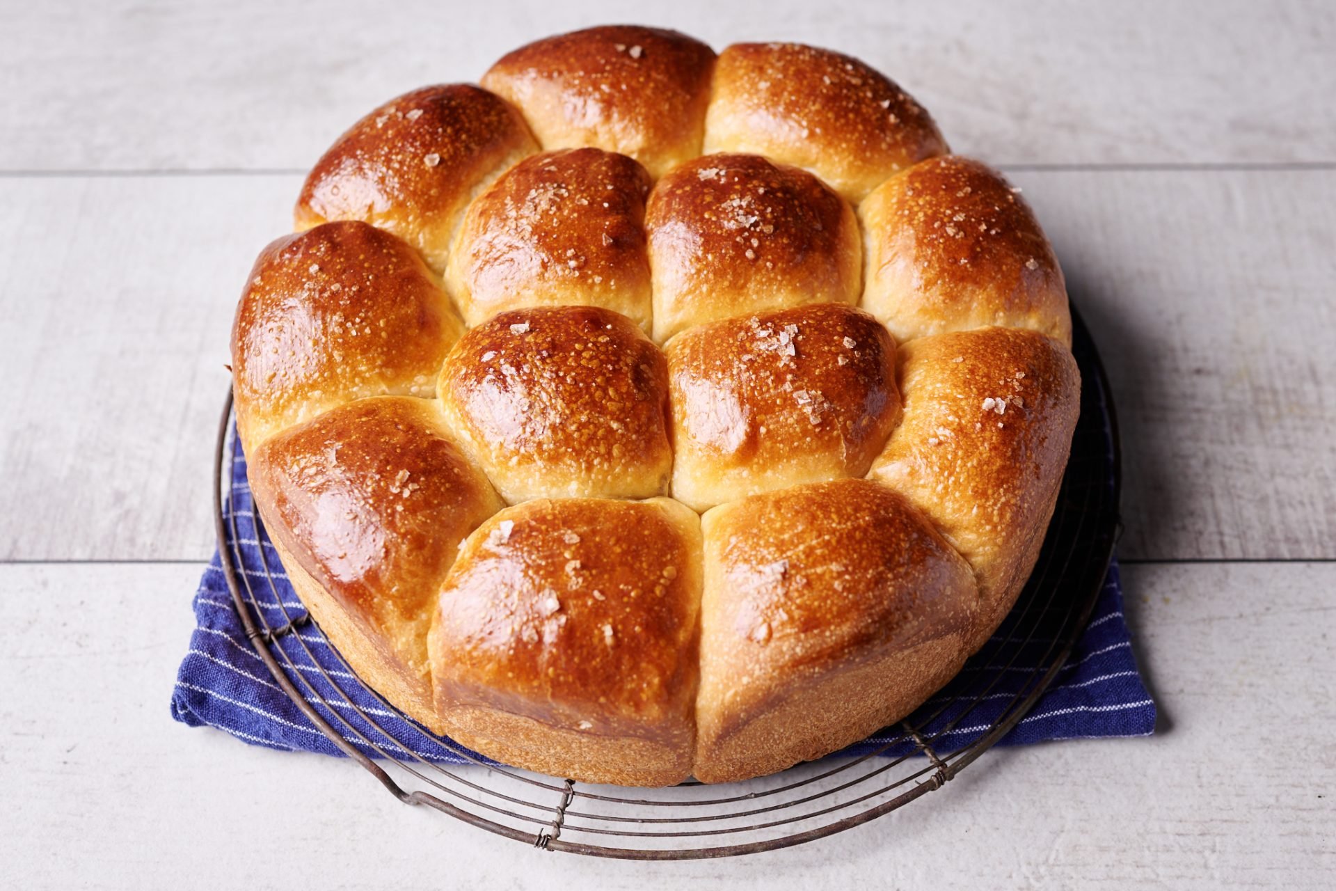 Sourdough rolls on table