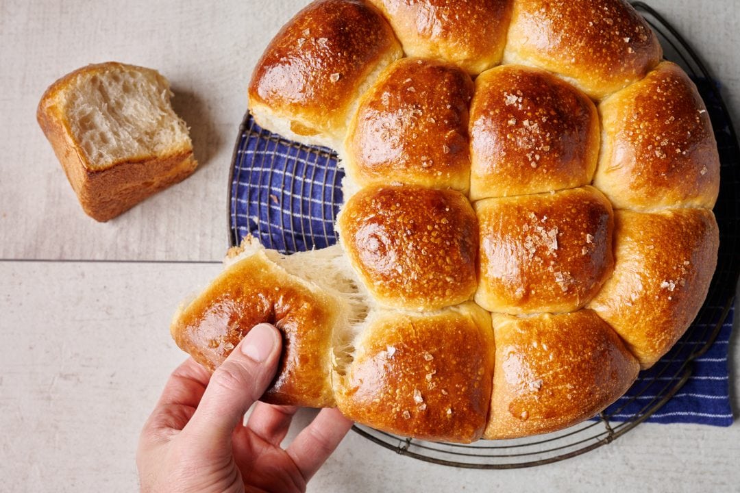 Super soft sourdough dinner rolls perfect for Thanksgiving