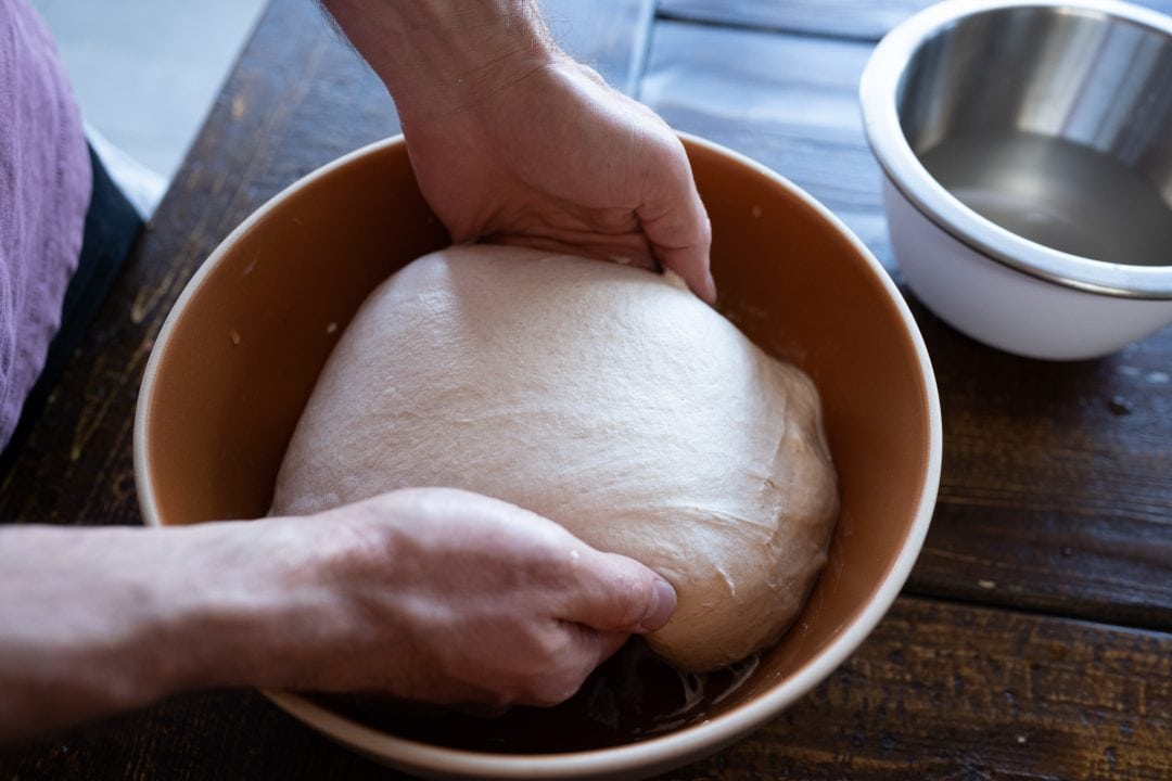 How to stretch and fold sourdough bread dough