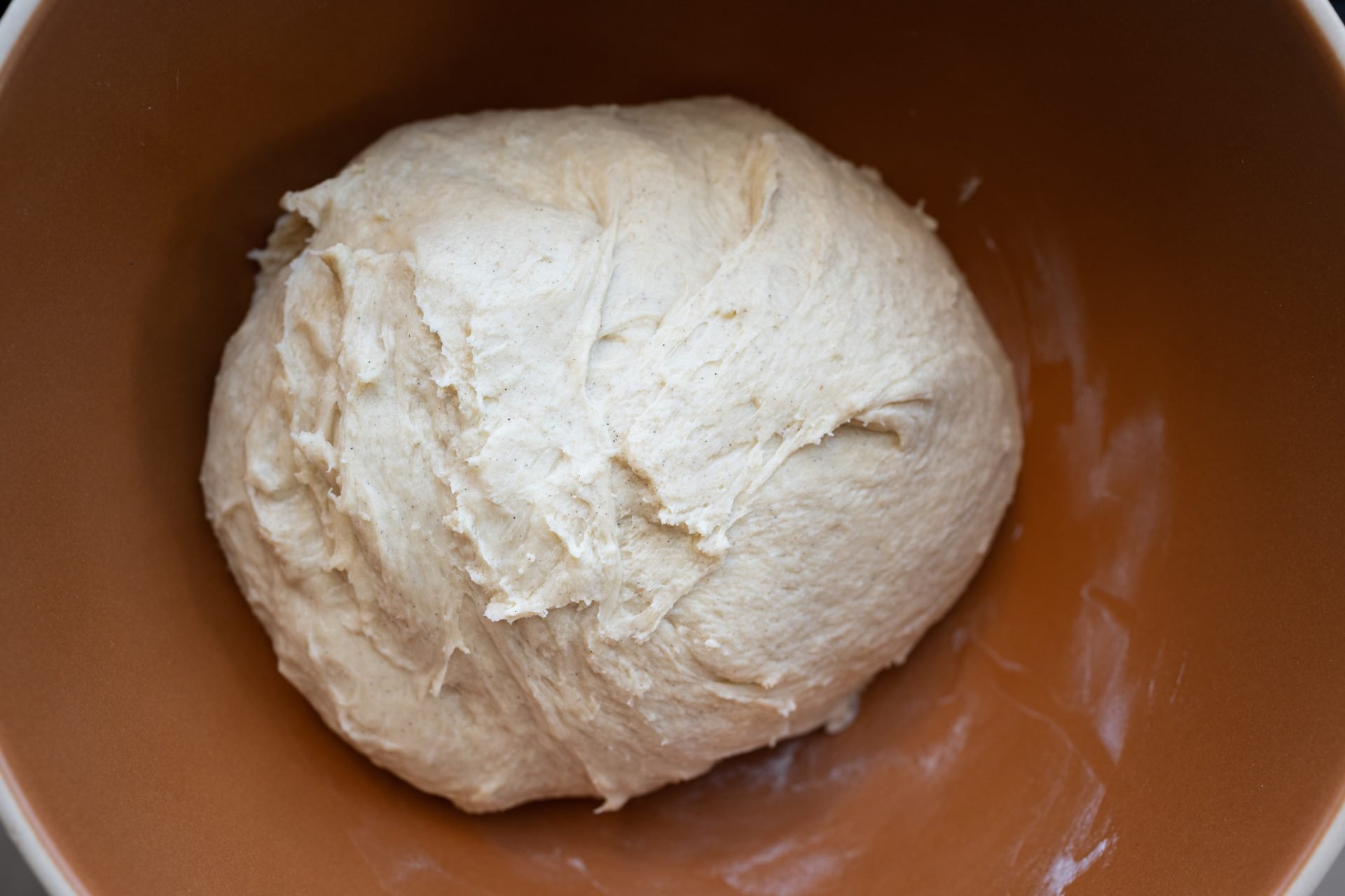 Cardamom rolls at end of mixing