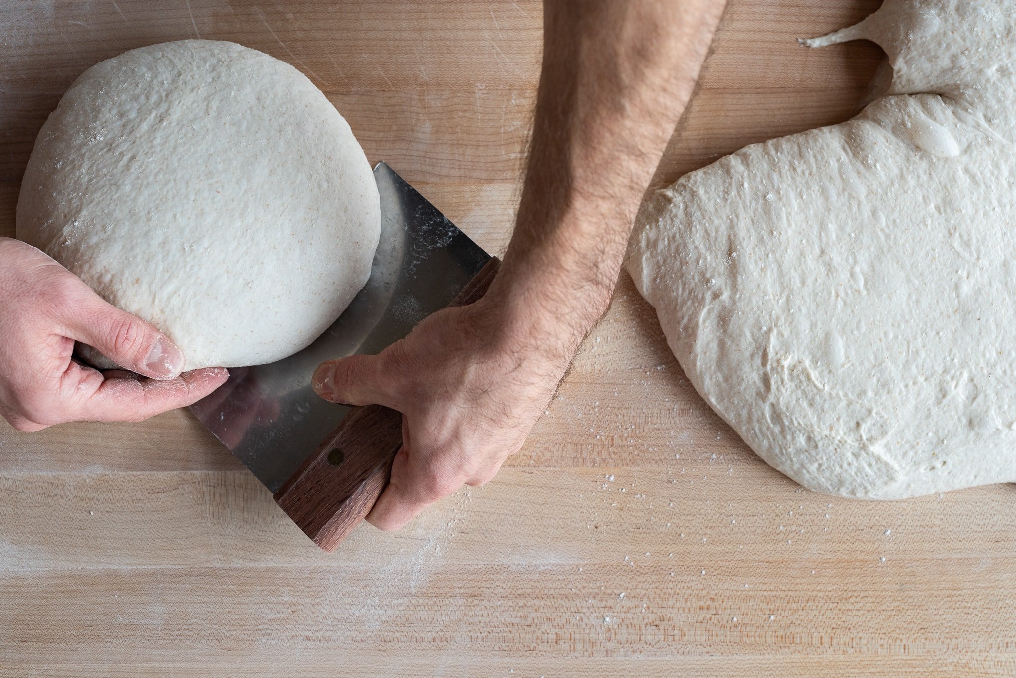 Preshaping bread dough
