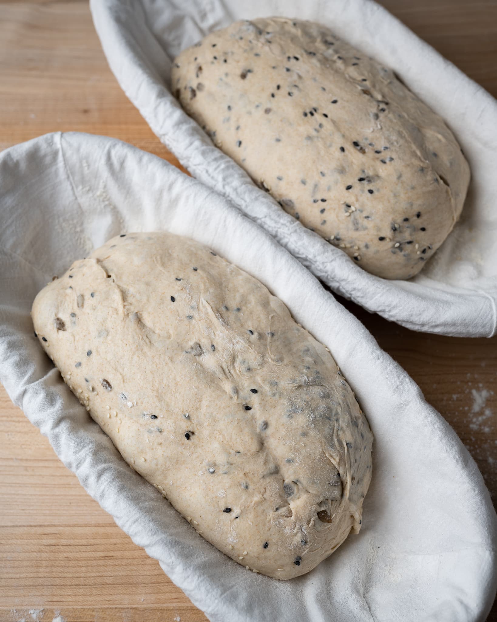 dough shaped as a batard