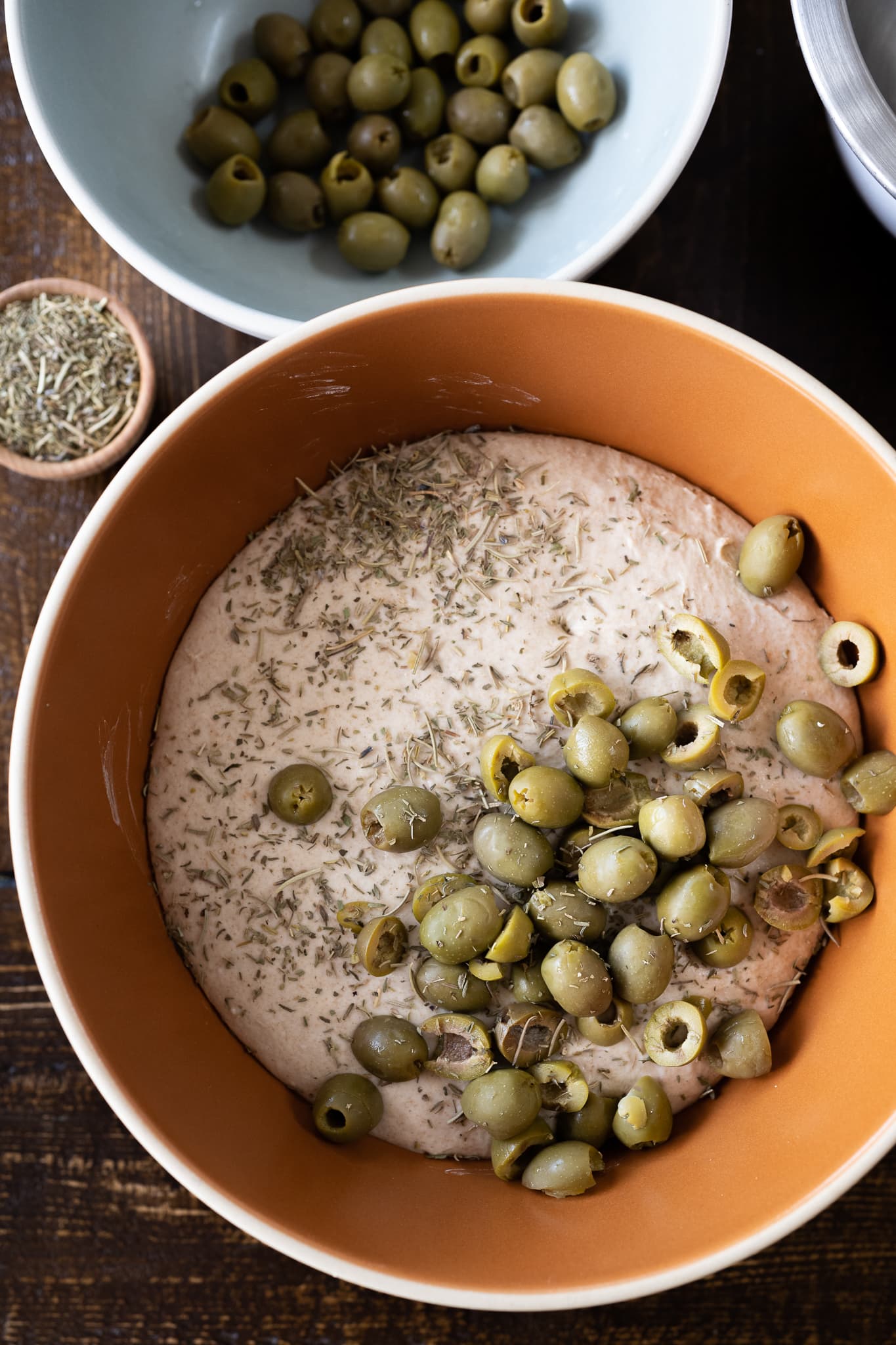 Sourdough bread with castelvetrano olives