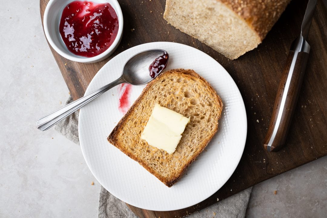 Soft honey buckwheat sandwich bread