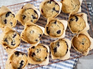 Sourdough blueberry muffins