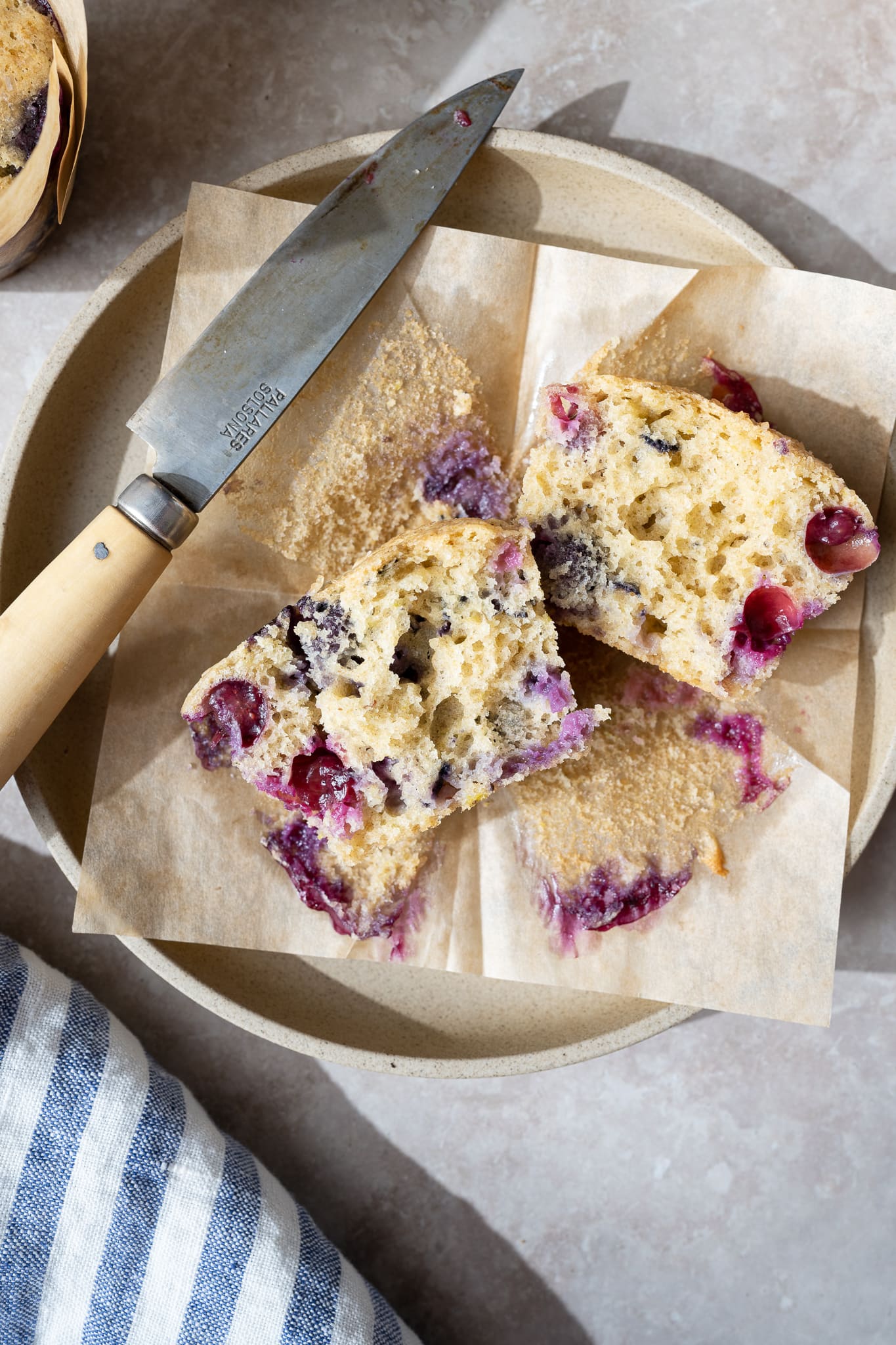 Sourdough blueberry muffins