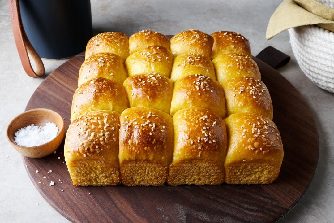 Sourdough pumpkin dinner rolls