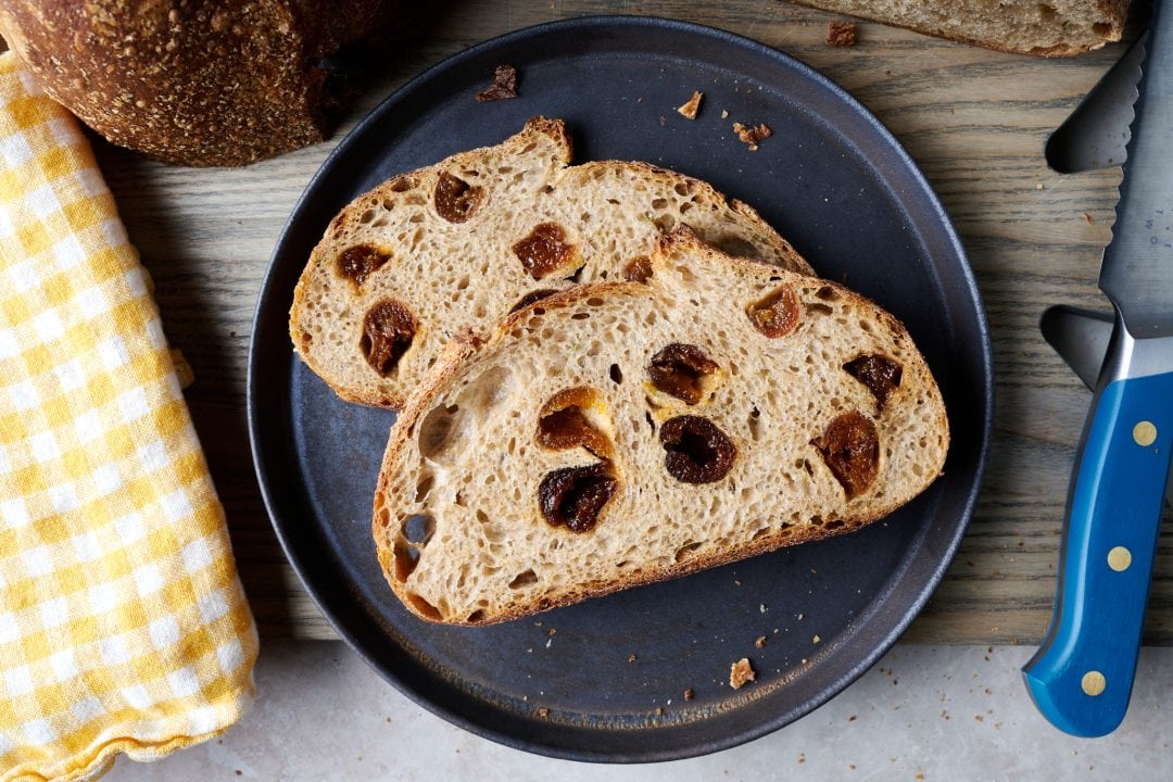 Apricot and thyme sourdough bread crumb