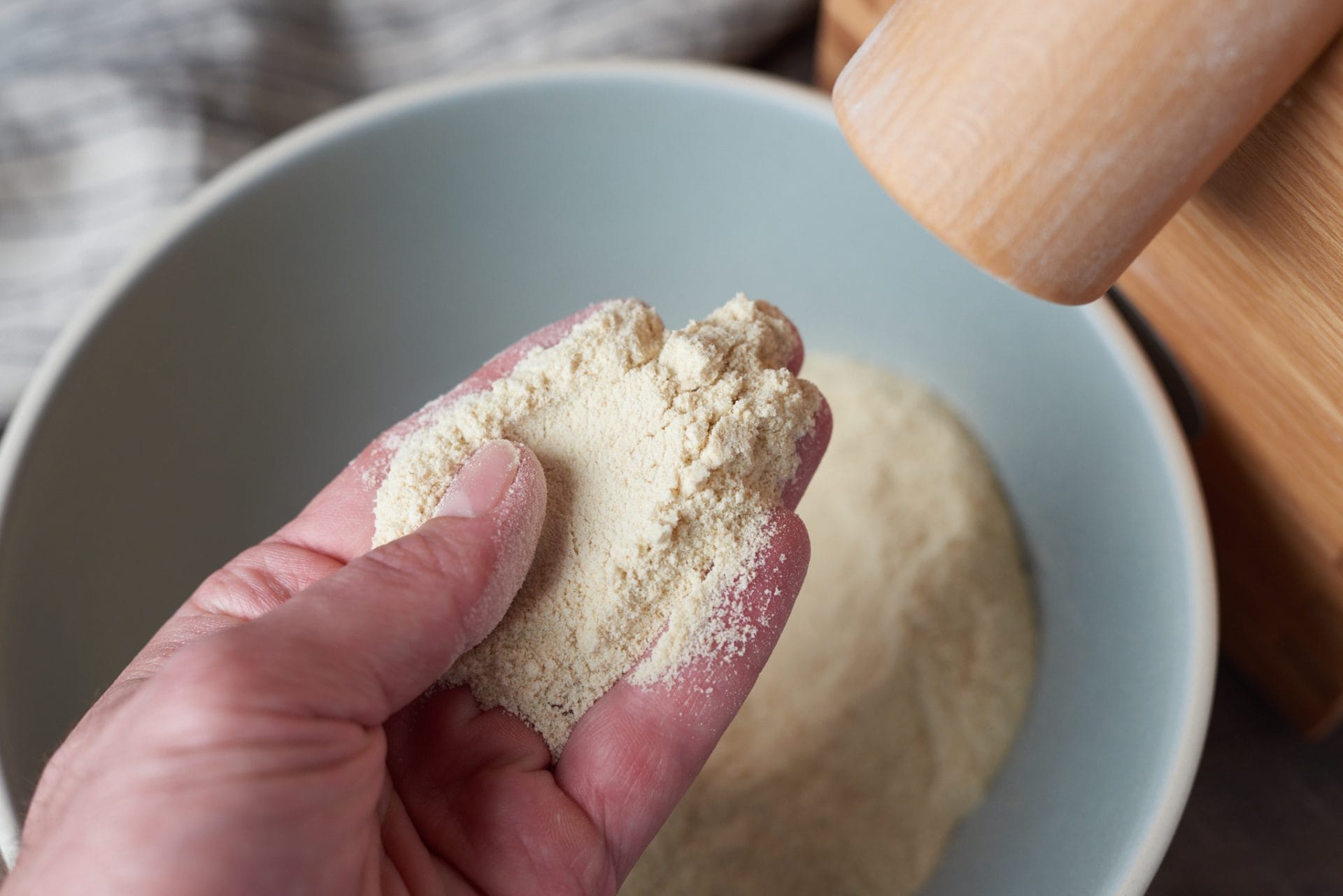 Fine freshly milled flour