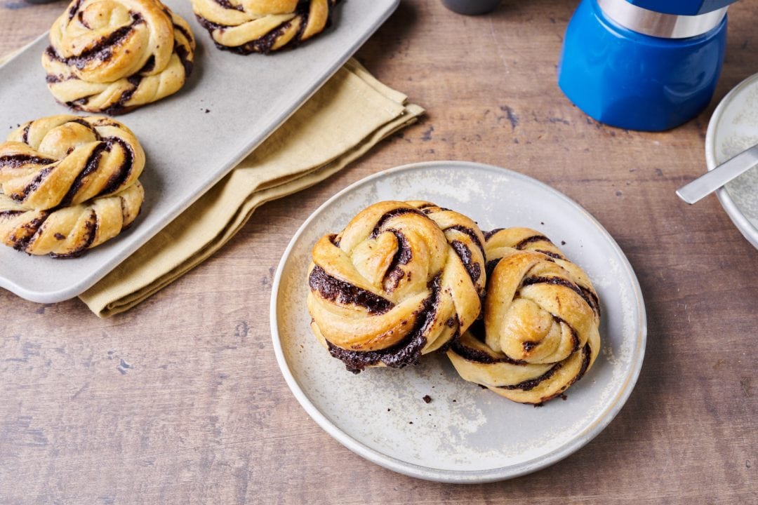 Sourdough chocolate knots