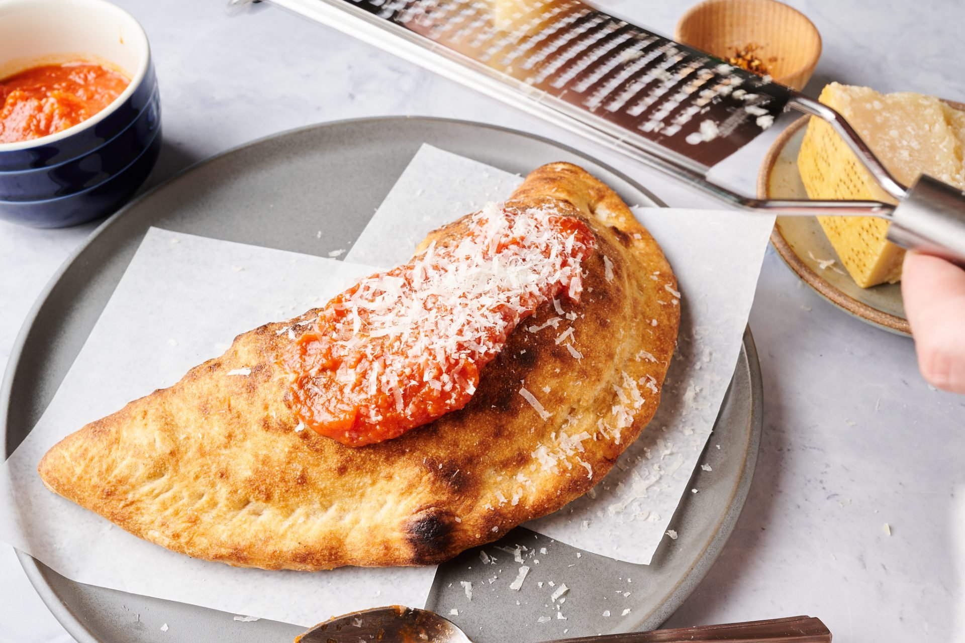 Naturally leavened calzone