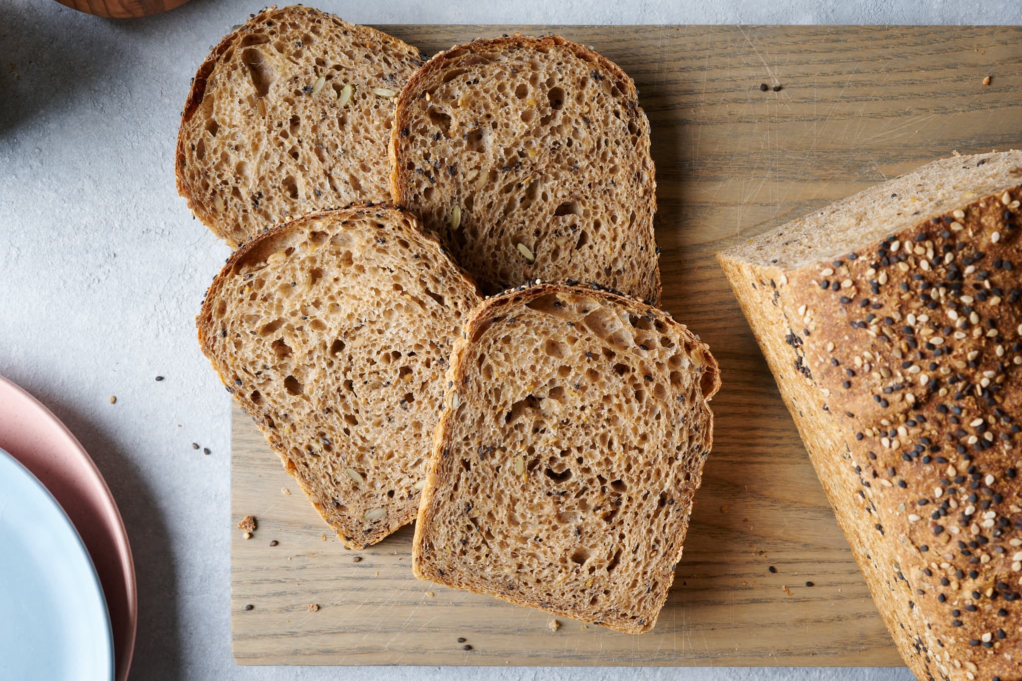 High-fiber sourdough bread