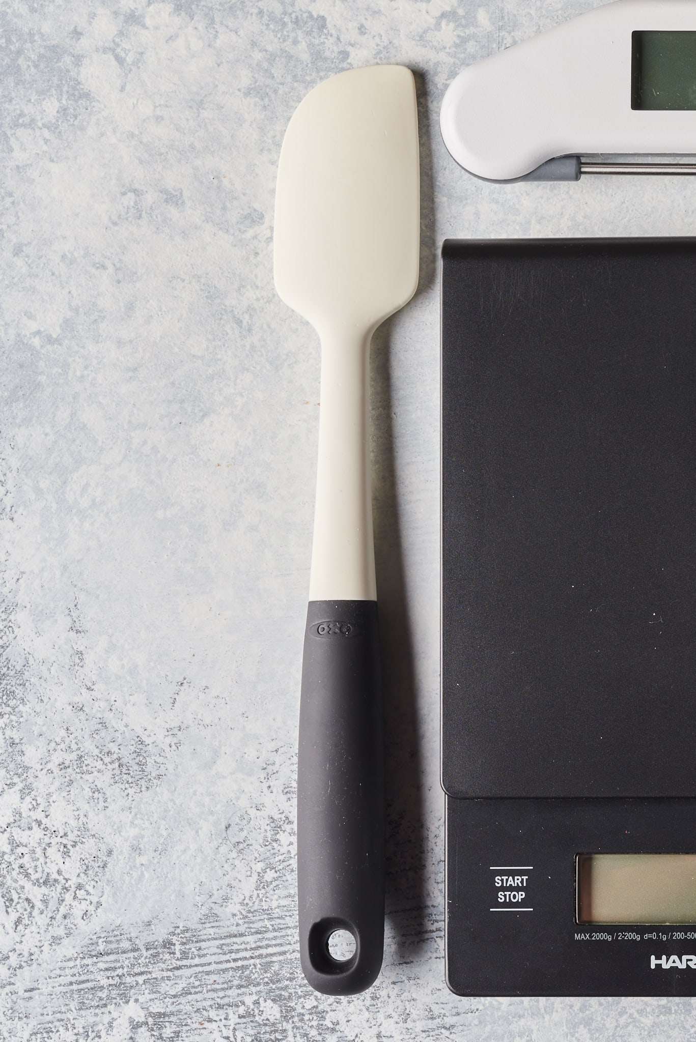 Oxo silicone spatula for stirring sourdough starter