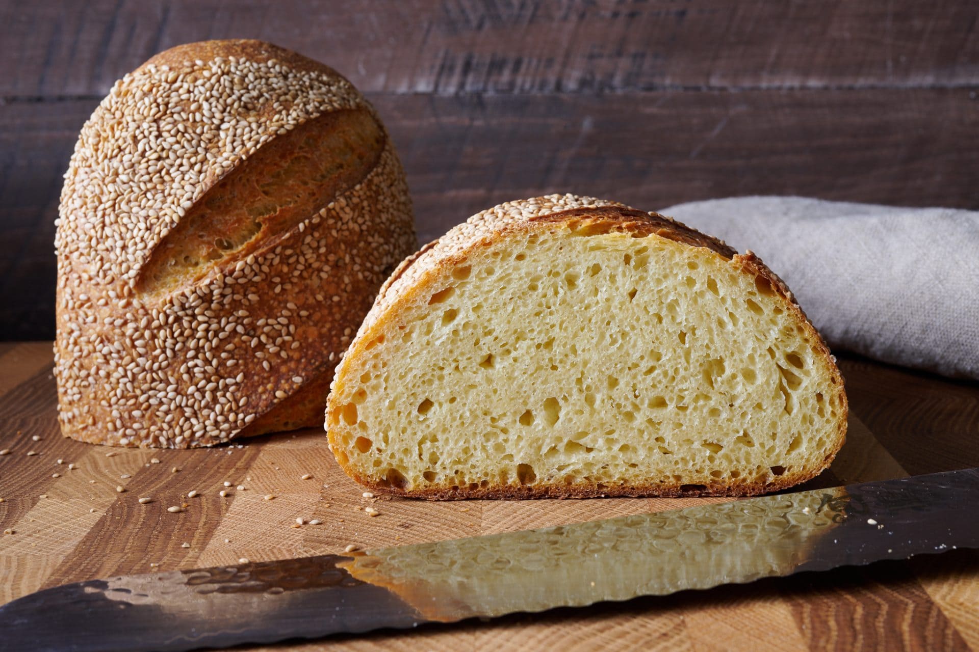 Pane Siciliano crust and crumb.