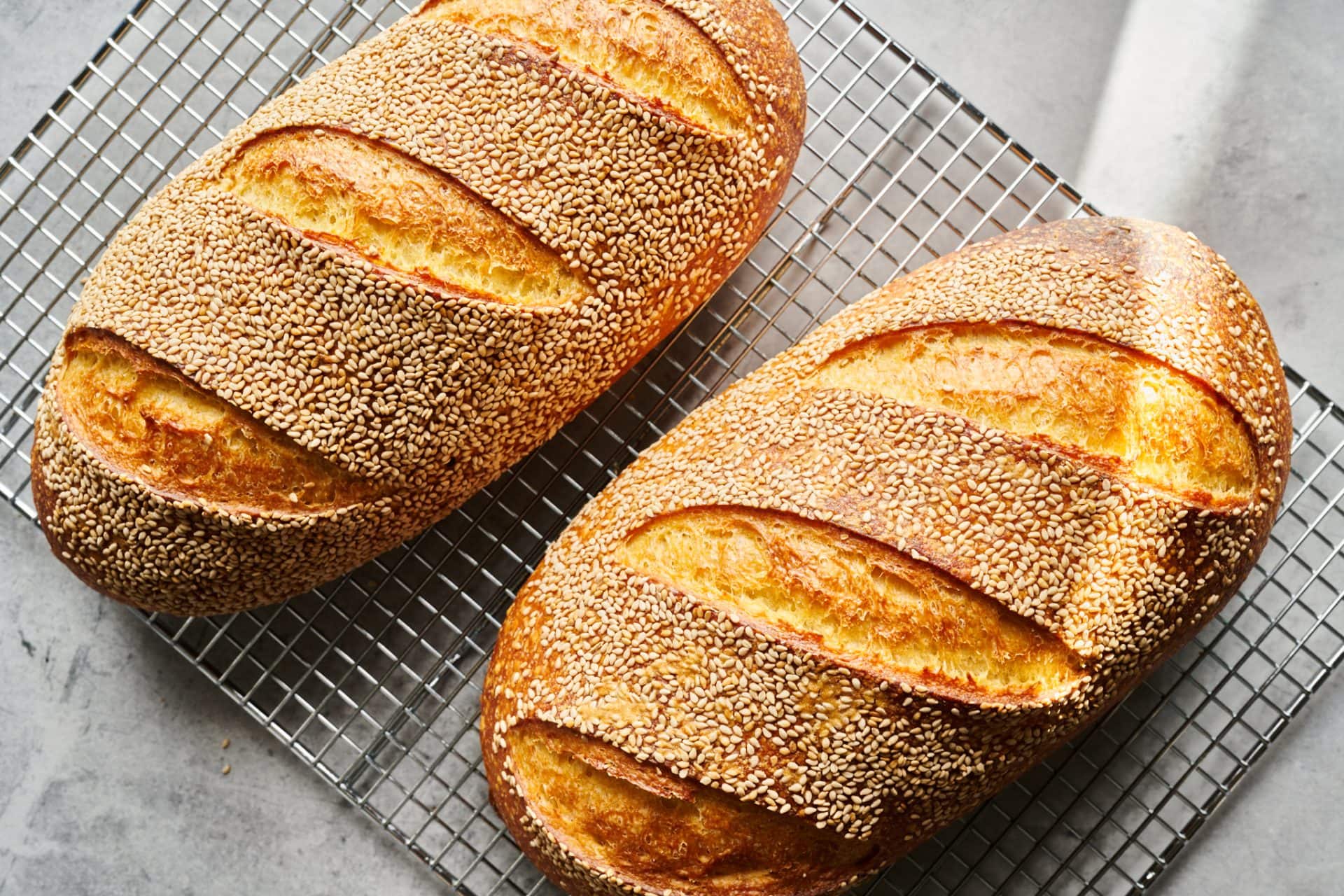 Pane Siciliano (Sicilian semolina and sesame bread)