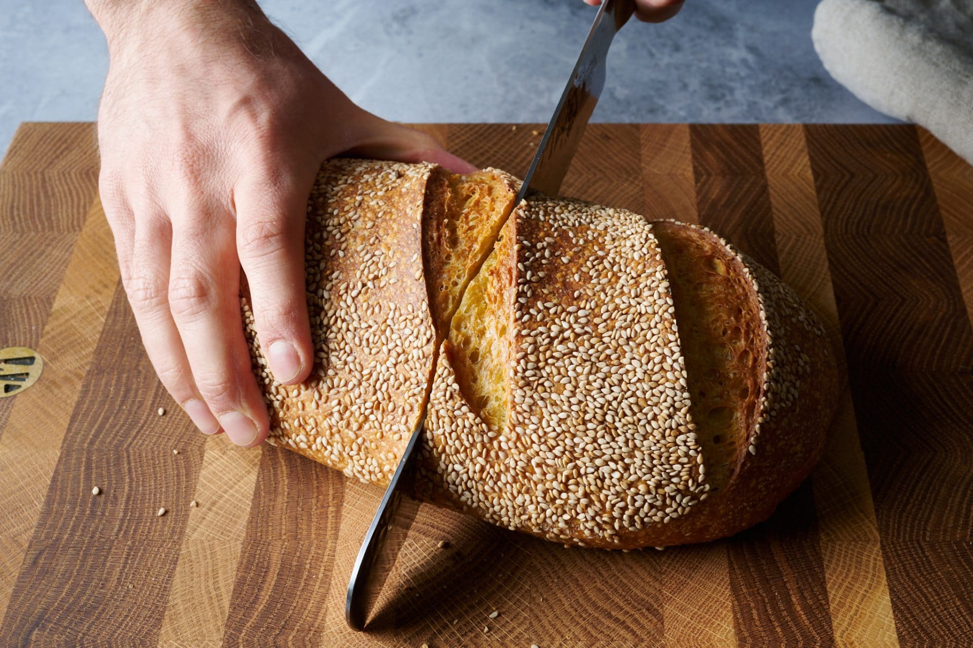 Sourdough Pane Siciliano made with durum flour.