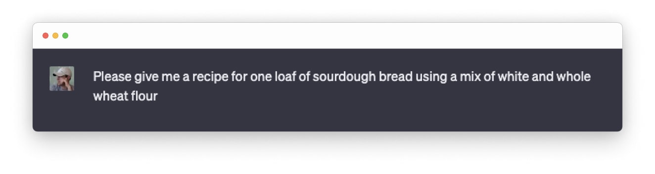 ChatGPT Prompt for Sourdough Bread