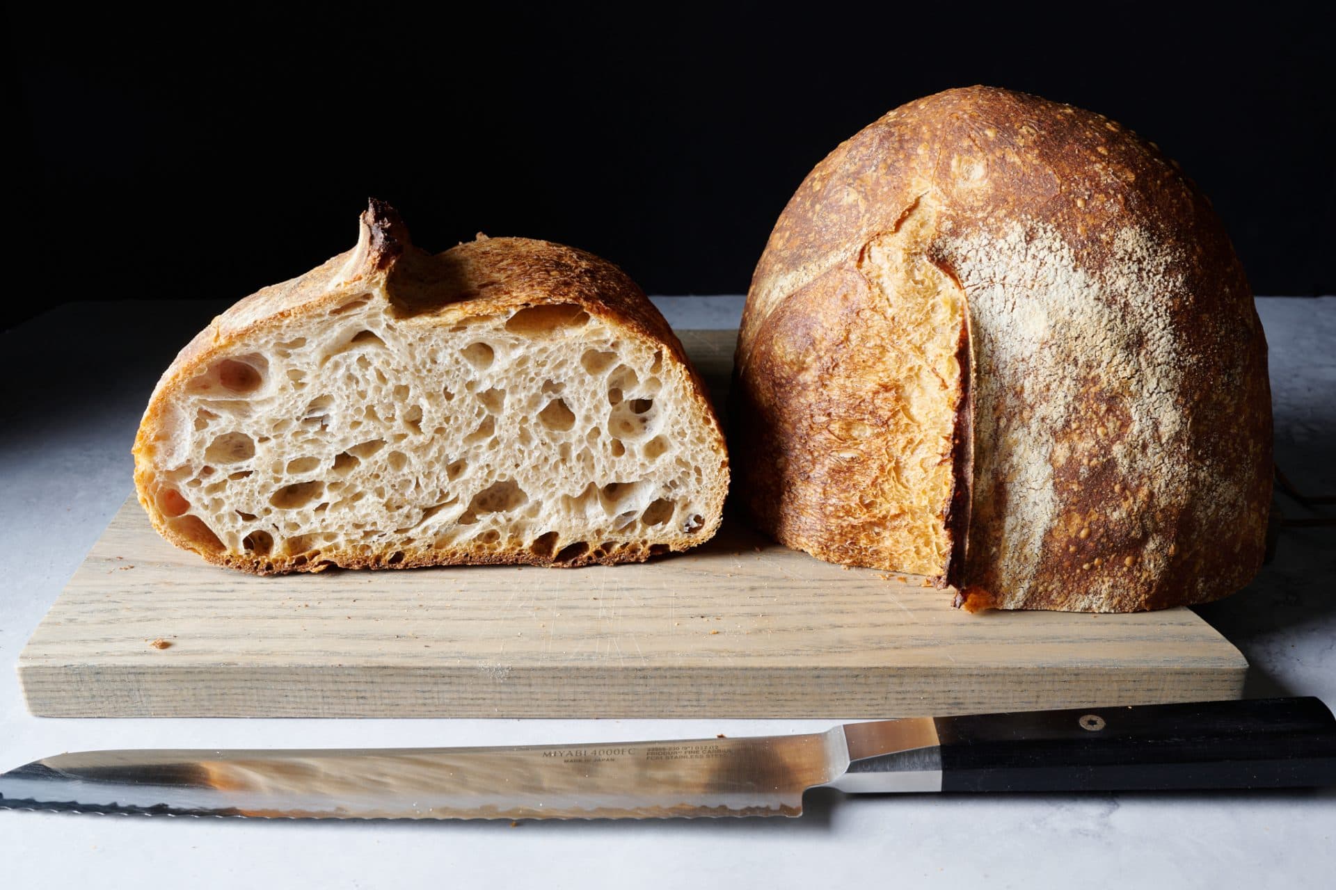 Beginner's Sourdough Bread made with high-protein white bread flour.