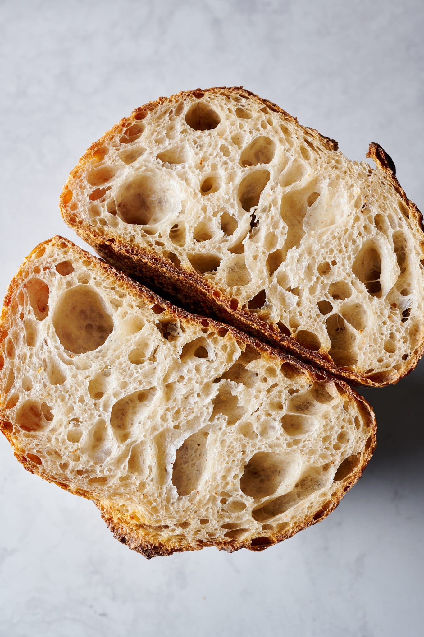 Bread made with all high-protein white bread flour.