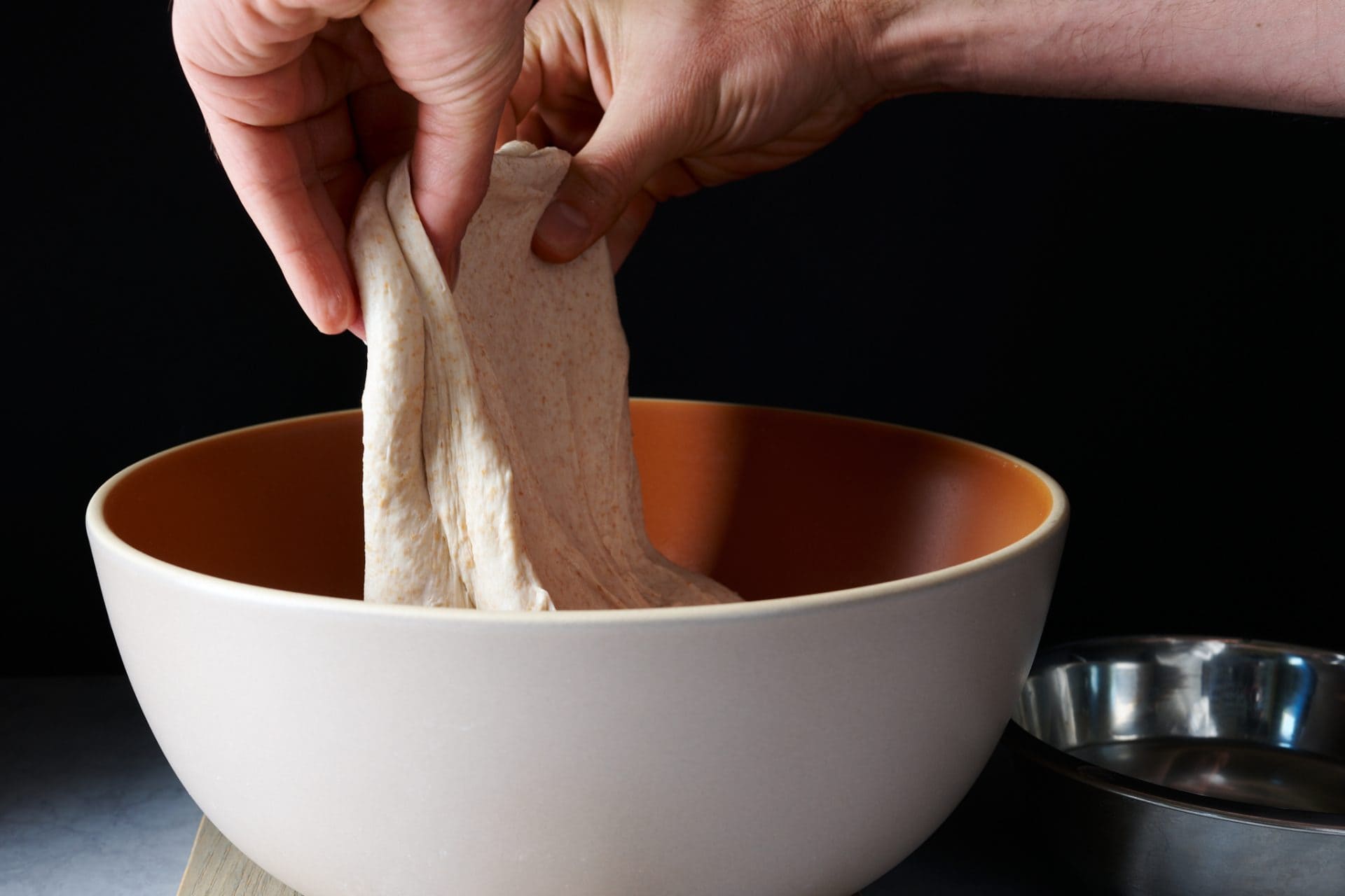 High-protein white bread flour bread dough.