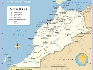 Map of Morocco.