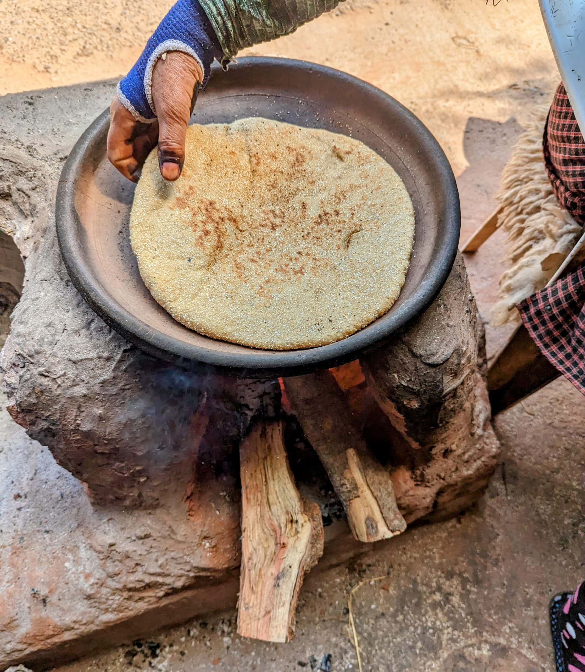 Making sh'air bread.