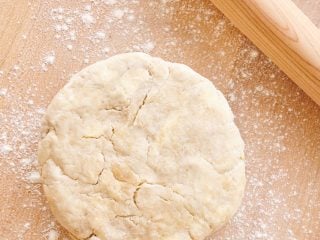 Sourdough pie crust disc