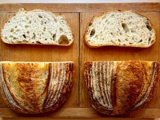 100% sourdough bread and hybrid bread.