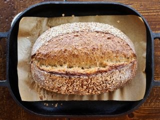 Kernza sourdough bread